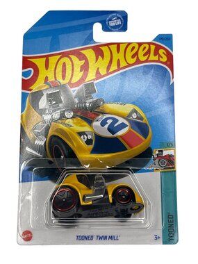 Hot Wheels Tooned Twin Mill Mini Yellow 1:64 Diecast Car HW Tooned Series